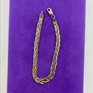 💛 Vintage 12k Gold Filled Braided Bracelet